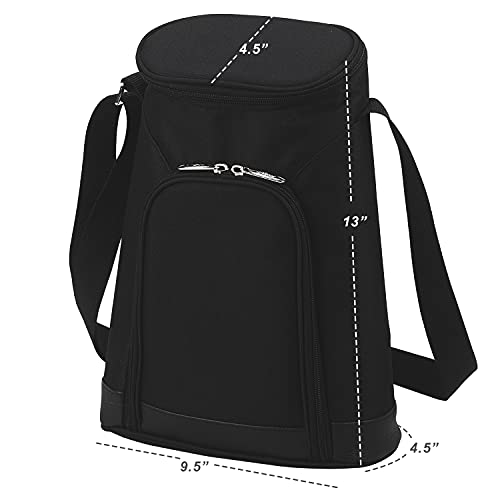 Picnic At Ascot Stylish 2 Bottle Insulated Wine Tote Bag With Cheese Board, Knife And Corkscrew - London Plaid #TOP1