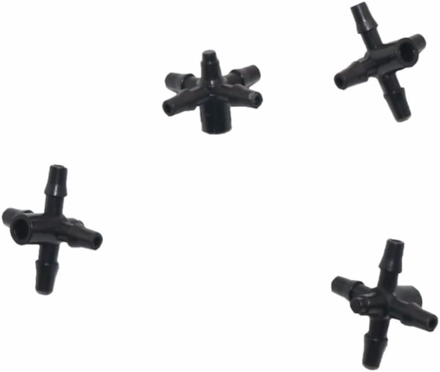 Garden Plumbing 500 Pieces Garden Water Connectors 3/5mm BW Crossover Hose Diverter Garden Irrigation System Accessories