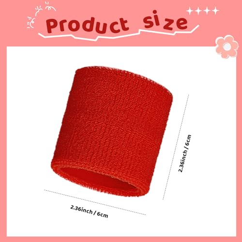 Image of Bememo 12 Pack Wristbands Sweatband for Women Men, Neon Colored Sport Wrist Bands, Tennis Football Basketball Sweatbands, Moisture Wicking Arm Bands for Working Out