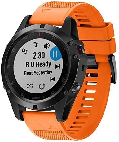 Correa de reloj de silicona suave compatible con Fenix 5X6X7X, PlusPro, 3HR, Tactix, Descent MK1, D2 Delta PXCharlie