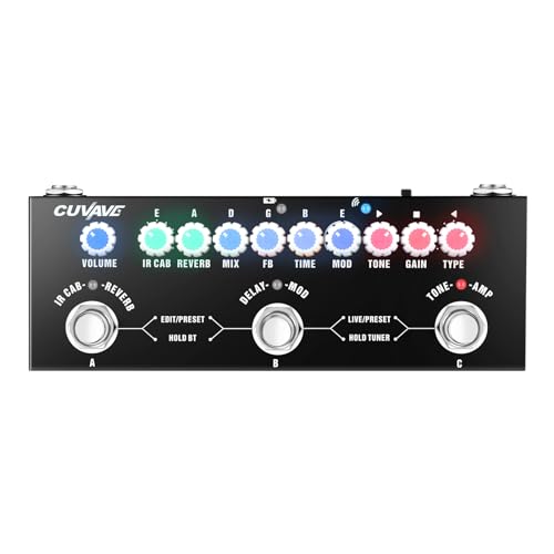 Jemora CUVAVE CUBE BABY Guitare électrique multifonctionnelle portable, pédale à effet combiné avec lecture de musique sans fil, enregistrement téléphonique, fonction d’interface audio de type C - Les Beatles, Paul McCartney, John Lennon, RIngo Starr, George Harrison Jemora CUVAVE CUBE BABY Guitare électrique multifonctionnelle portable, pédale à effet combiné avec lecture de musique sans fil, enregistrement téléphonique, fonction d'interface audio de type C