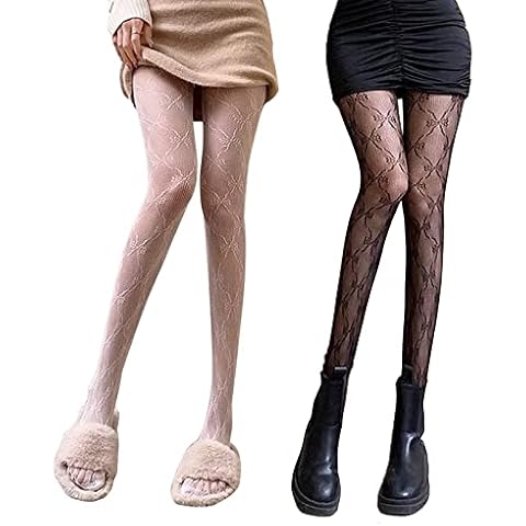 SERAPHY Damen Gemusterte Strumpfhose Fischnetz Blumenstrümpfe Sexy Strumpfhosen Strümpfe Leggings Cover