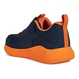 Verschluss: Klettverschluss Geox J SPRINTYE Boy Sneaker, Navy/ORANGE, 30 EU