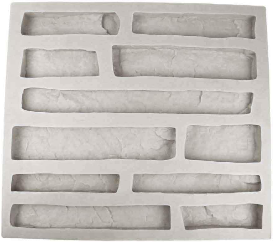 Veneer Stone Rubber Mold for Concrete or Plaster, Cliff Stone Flats, 22.75x20.5, Version 3, Recycled Material