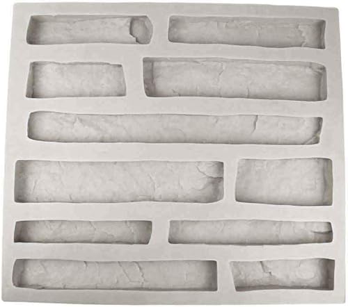 Molde de goma de piedra de chapa para hormigón o yeso, pisos de piedra de acantilado, 22.75x20.5, versión 3, material reciclado