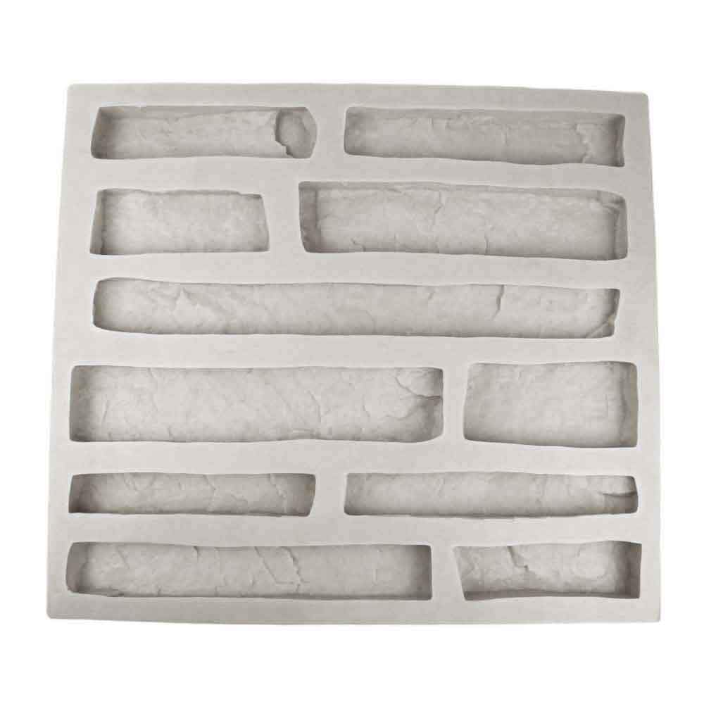 Veneer Stone Rubber Mold for Concrete or Plaster, Cliff Stone Flats, 22.75x20.5, Version 3, Recycled Material