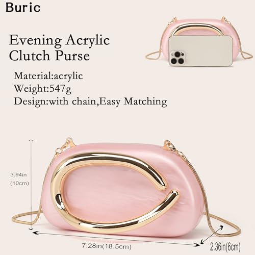 Image of Acrylic Clutch Purse for Women Marbling Evening Wedding Handbags Acrylic Shell Box Purses for Party Prom Cocktail