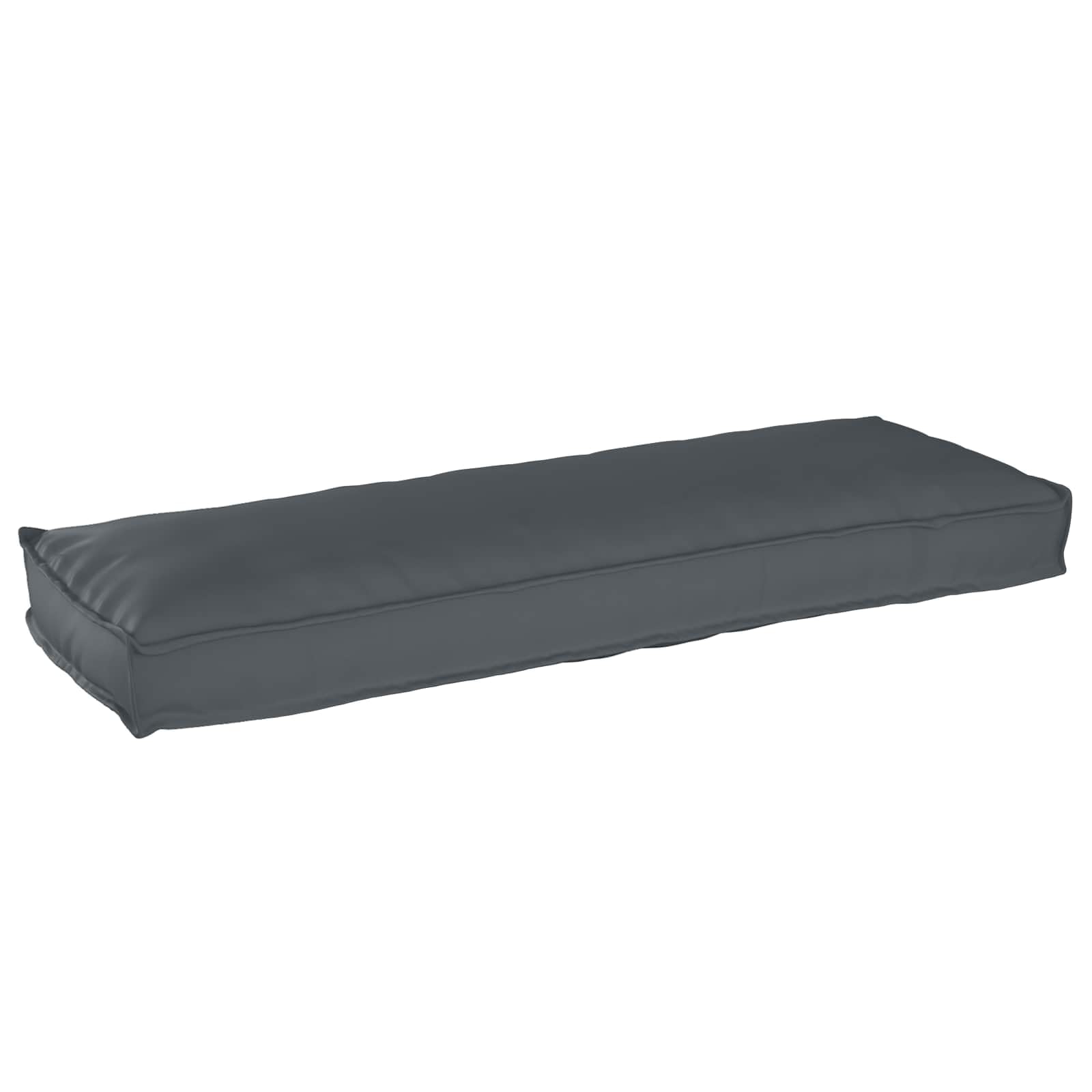 vidaXL Juego de Cojines para Palets 2 pcs Antracita 120 x 40 x 8 cm, Decoración para jardín y terraza, Conjunto de Cojines rectangulares, Textil Resistente al Agua, Accesorio Moderno