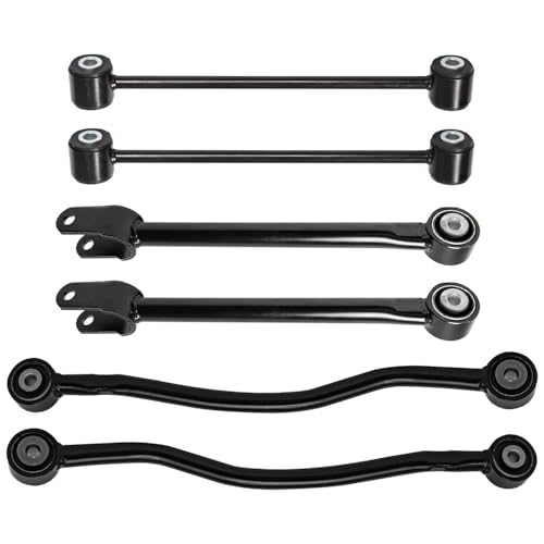 Image of Detroit Axle - Rear 6pc Control Arms Kit for Chrysler 300 Dodge Challenger Charger Magnum, 2 Sway Bars 4 Lower Forward & Rearward Control Arms Replacement