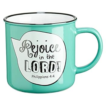 Unknown Binding Mug Speech Bubble Teal Rejoice Book