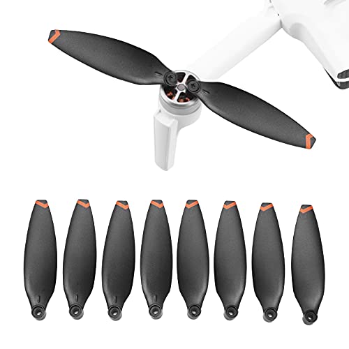 Image of Dilwe Mini Drone Propeller Set, 8 PCS /Set Low Noise Drone Propellers, Dynamic Balance Test, Propeller Blades Replacement Accessories for X8 Mini RC Drone Spare Parts(Orange)