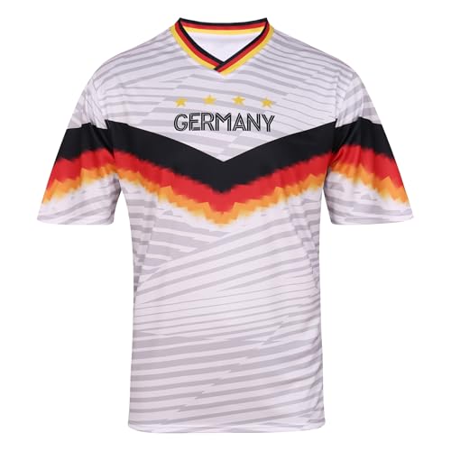 HANLIDA Mens 2026 Fan Soccer Jersey Germany Soccer Jersey- Fan Version Short Sleeve Shirt for Game Day