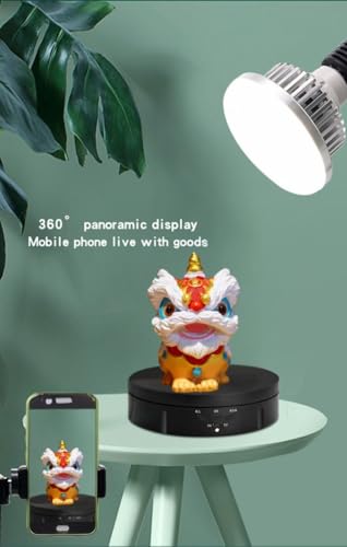 Image of JAYEGT Motorized Rotating Display Stand, 5.74inch /22lbs Load, 360 Degree Electronic Turntable Display Stand for Photography Products Shows , Jewelry, Watch, 3D Models, Cake (Black /Button Control /rechargeable)