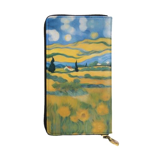 A Field Pattern Long Clutch Wallet for Fashionable Women - Lightweight, Durable, Personalized, and Stylish