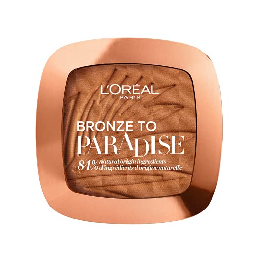 L'Oreal Paris Sunkiss Bronzer Bronzer para cara y cuerpo, contorno mate, efecto natural, 02 Sunkiss 02, 9g