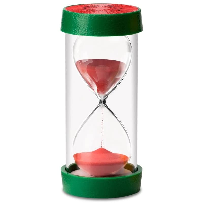 Reloj de Arena Fruta Reloj de Arena Cristal Transparente 5/10/15/30/45/60 Minutos Temporizador Reloj de Arena Ornamento decoración del hogar Sala de Estar Reloj de Arena(10min)