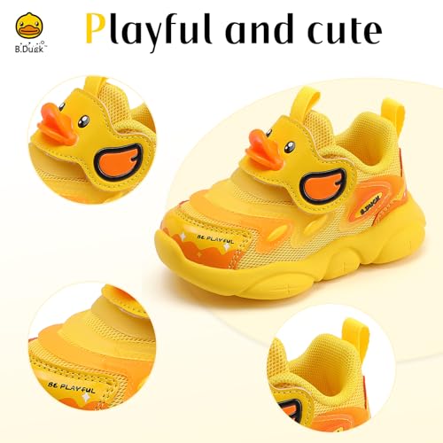 B.Duck Toddler Shoes for Girl and Boy - 3D Cartoon Kids Sneakers Size 5-122