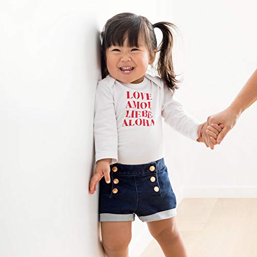 Image of Organic Cotton Long Sleeve Graphic Toddler T-Shirt | Love | 12-18 Months