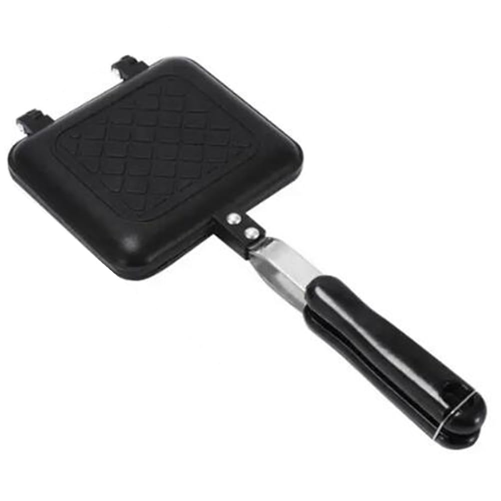 Aundhegrtt Non-Stick Iron Sandwich Machine Bread Toast Breakfast Machine Pancake Baking Barbecue Oven Mold Baking Pan Wok
