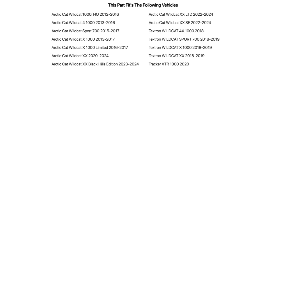 Tusk UTV Storage Pack Black for Arctic CAT Wildcat XX SE 2022-2024