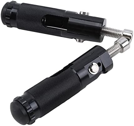 2 unids negro astilla CNC aluminio universal motocicleta motor bicicleta plegable reposapiés reposapiés reposapiés pasadores pedales traseros