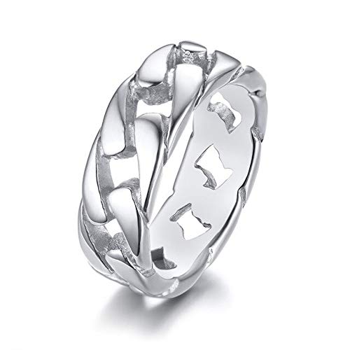 Asma Jewel House Locomotive Stainless Steel Cuban Chain Curb Link Ring for Men/Boys (B07YG7C9C4) Amazon Price History, Amazon Price Tracker