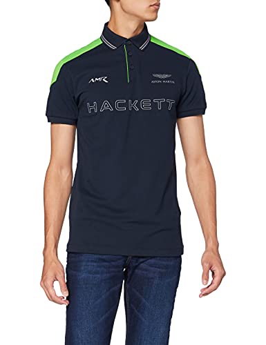 Hackett London Men's AMR Tour Polo Shirt, Blue, XL