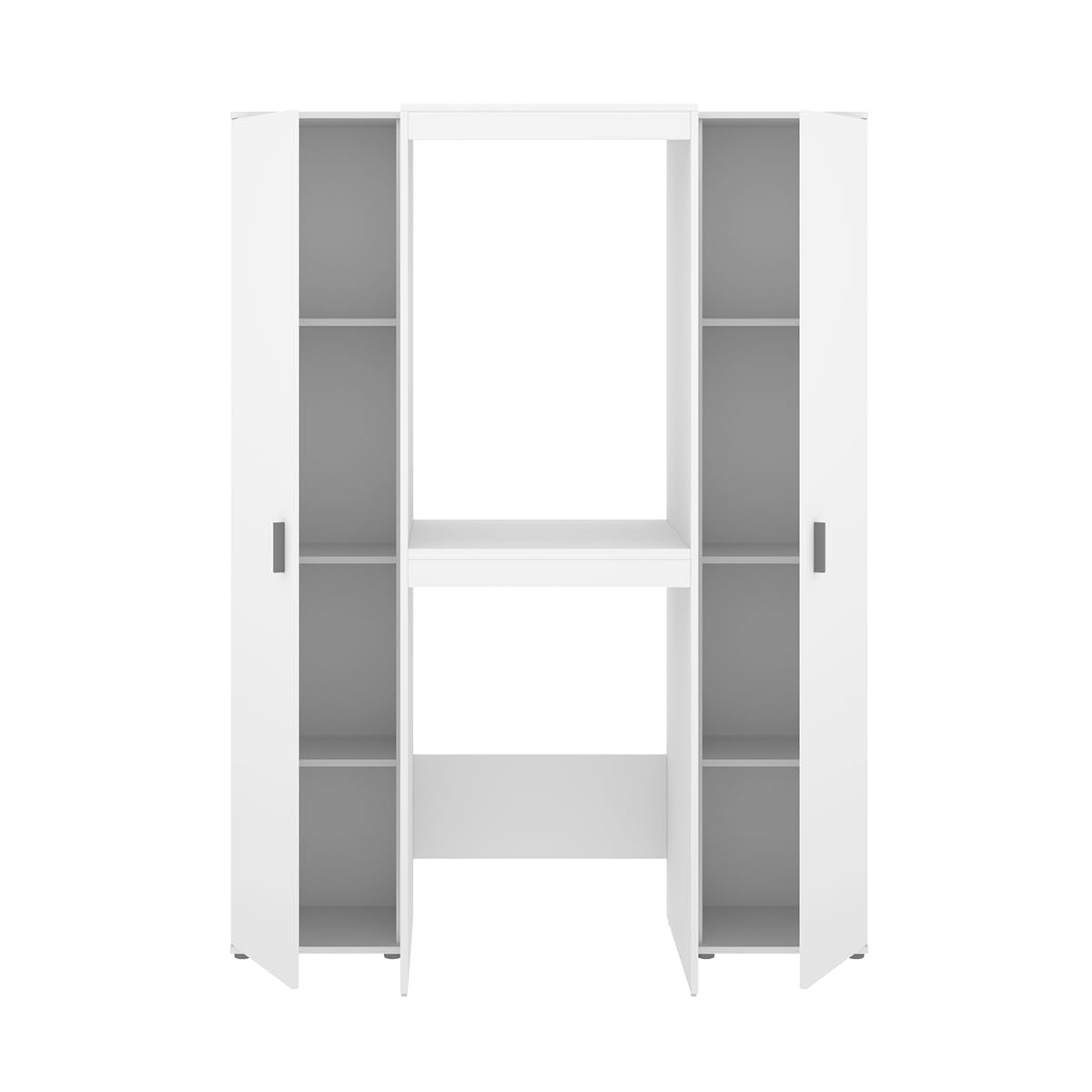 DEKIT - Conjunto DE Armario con 1 Puerta Y Mueble Alto para Lavadora Y Secadora con ALMACENAJE 190x141,3x62cm