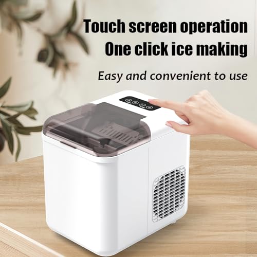 Fabricadora de hielo inteligente de 1,3 L - Máquina compacta para hielo de sobremesa con Wi-Fi y control por aplicación; función de limpieza automática (blanca) miniatura 4