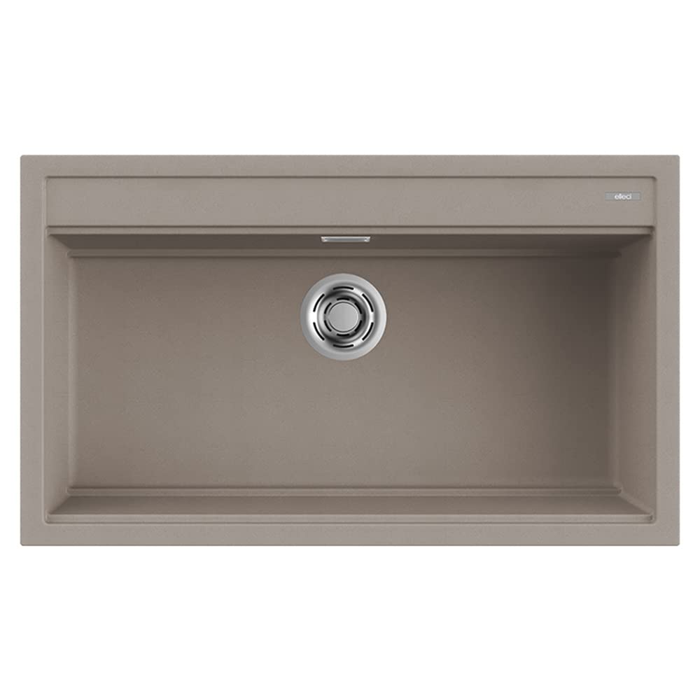 Elleci Lavello Incasso Best Workstation 360 1 Vasca 86x51 Grigio Tortora Granitek LGB36043