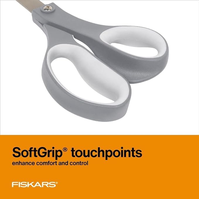Fiskars All Purpose Scissors, High Performance Cutting, Stainless Steel Blades, Ergonomic and Comfort Handles, Perfect for Arts and Crafts and The Office, Scissors for Office image 6