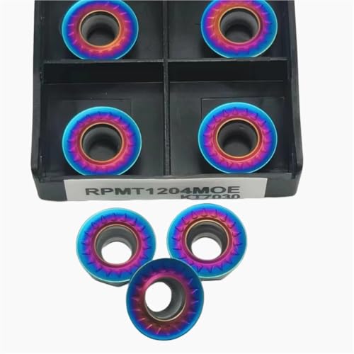 10 piezas de inserto de carburo para torno RPMT1204 MOE KT7030 miniatura 3