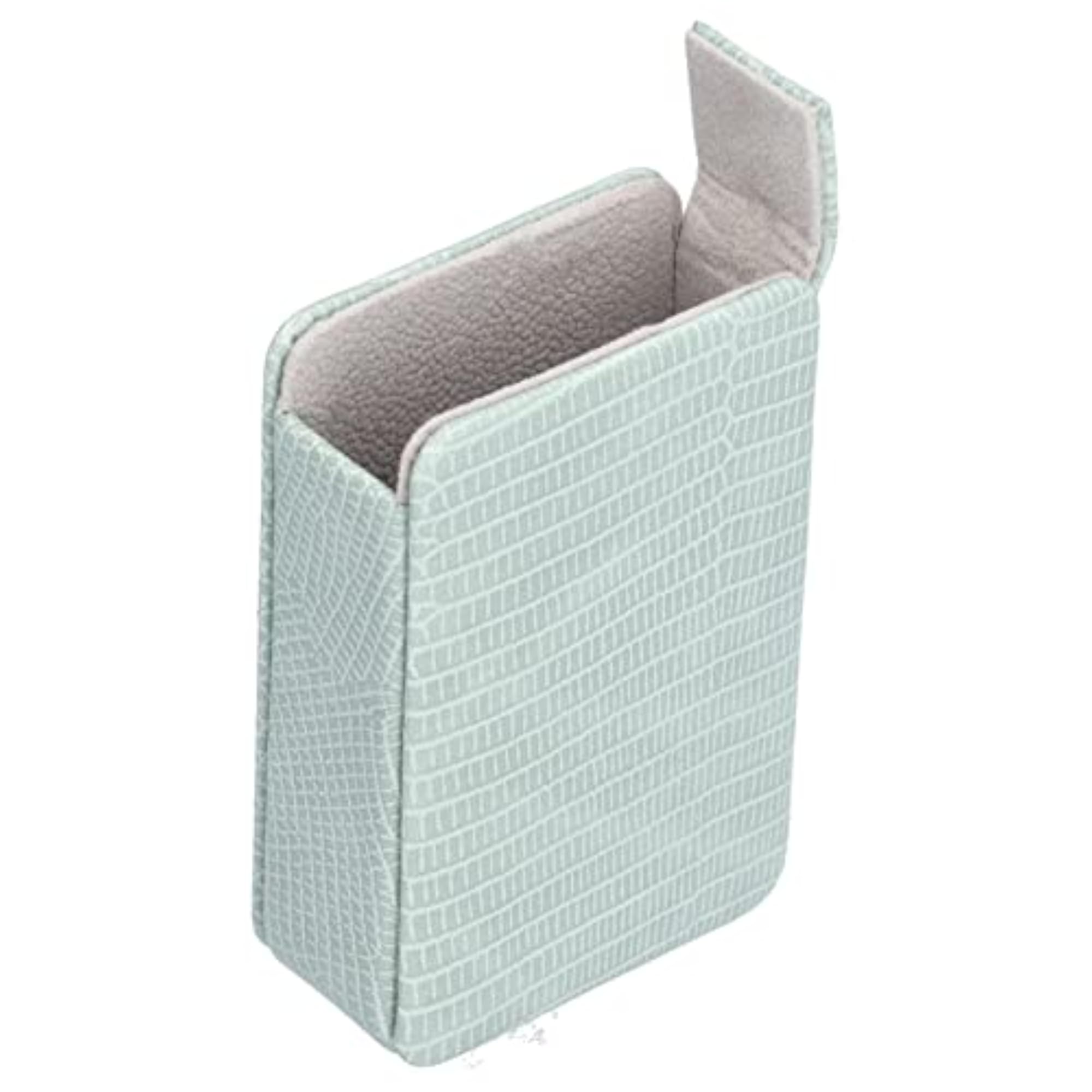 Magnetic PU Cigarette Case for Outdoor Use (Crocodile Green)