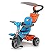 Feber- Baby Plus Music Triciclo, Colore Azzurro/Arancione, 800012100