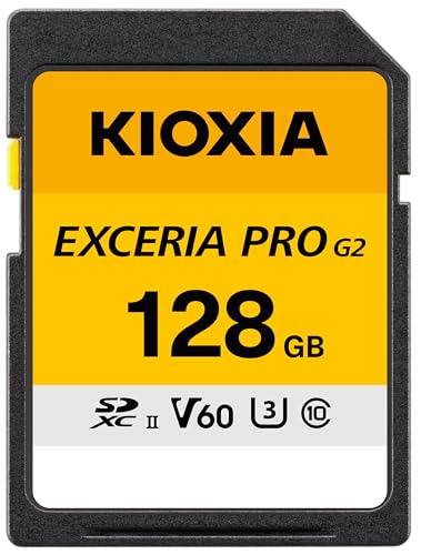 Image of KIOXIA EXCERIA PRO G2 128GB SD Card for Camera | Made in Japan | SDXC UHS-II V60 U3 | 300MB /s Read, 170MB /s Write | 8K Video Recording | 5-Yr Warranty