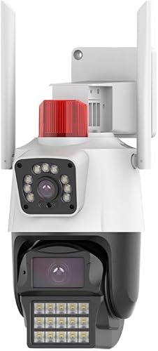 QX87 4MP WiFi Dual Camera Supports Two-way Voice Intercom & Humanoid Detection(US Plug)