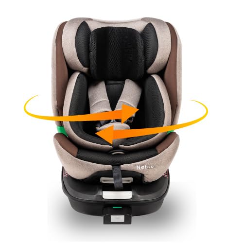 Nebio チャイルドシート 新生児 回転式 0歳から12歳頃まで ISOFIX R129適合 ジュニアシート ロングユース 赤ちゃんグッズ ベビーグッズ 出産祝い リクライニング 360° 洗える 取付簡単 ターンピット ネビオ