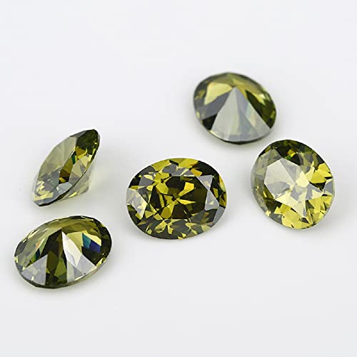 Pierre précieuse synthétique zirconium 5A ovale mélange 15 couleurs fabrication bijoux - 7