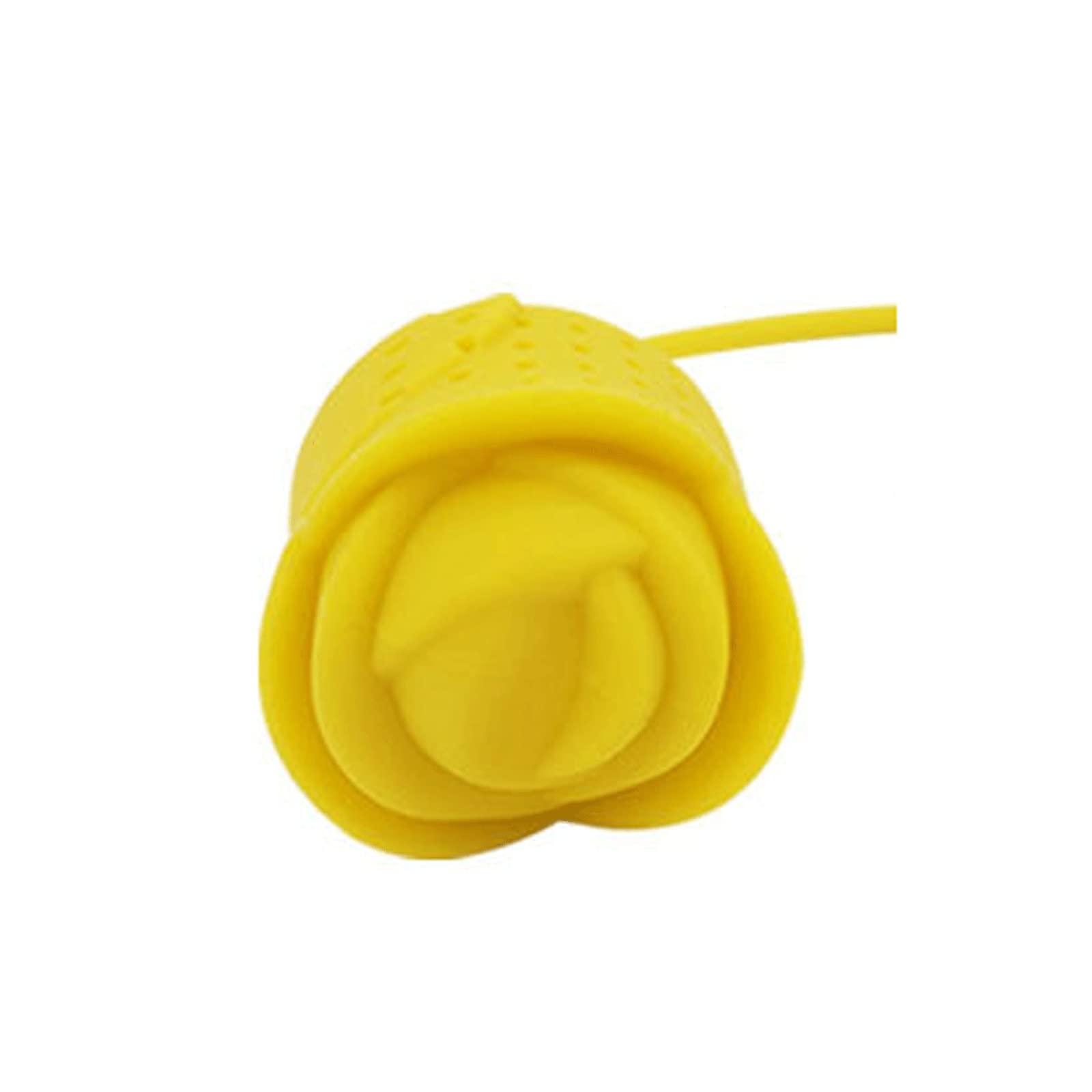 Colador de té creativo para preparar té de rosas para la oficina, el filtro de té es muy simple y seguro de usar (amarillo)