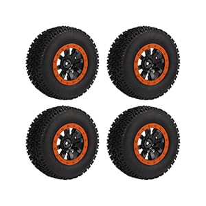 Short Course Truck Banden, RC Short Course Truck Rubber Wiel Antislip Uitstekende grip voor Slash voor ZD Racing voor HPI(Oranje)