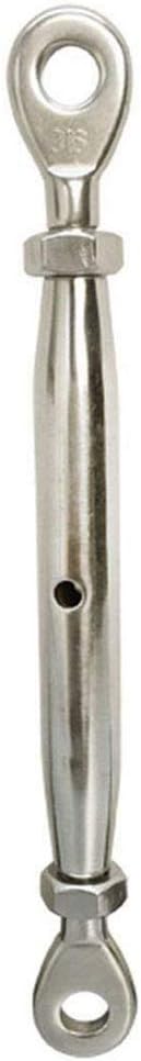 Tensor Marítimo de Acero Inoxidable Sólido 316, Tipo Cuerpo Cerrado, Ojal-Ojal, 3/8 Pulgada miniatura 1