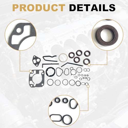 Image of Partsflow Head Gasket Set Compatible With ACURA CL 1998-1999, HONDA ACCORD 1998-2002, HONDA ODYSSEY 1998, ISUZU OASIS 1998-1999 2.3L (16 VALVE), ENG. CODE inchF23A1, F23A4, F23A5, F23A7 inch