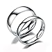 Beydodo Edelstahl Ringe Paare mit Gravur, Hochzeit Ringe Silber ohne Stein Hochglanzpoliert Bandringe Verlobungsringe Eheringe Paarpeis Damen Gr.67 (21.3) + Herren Gr.65 (20.7)