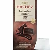 usy Bundle für Hachez Schokolade Intensive Bitter 88% (80g Tafel) + usy Block