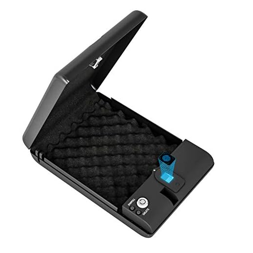 Solomone Cavalli Portable Biometric Fingerprint Gun Pistol Safe Jewelry Handgun Safe Box Security Box Hidden in Bedroom Car