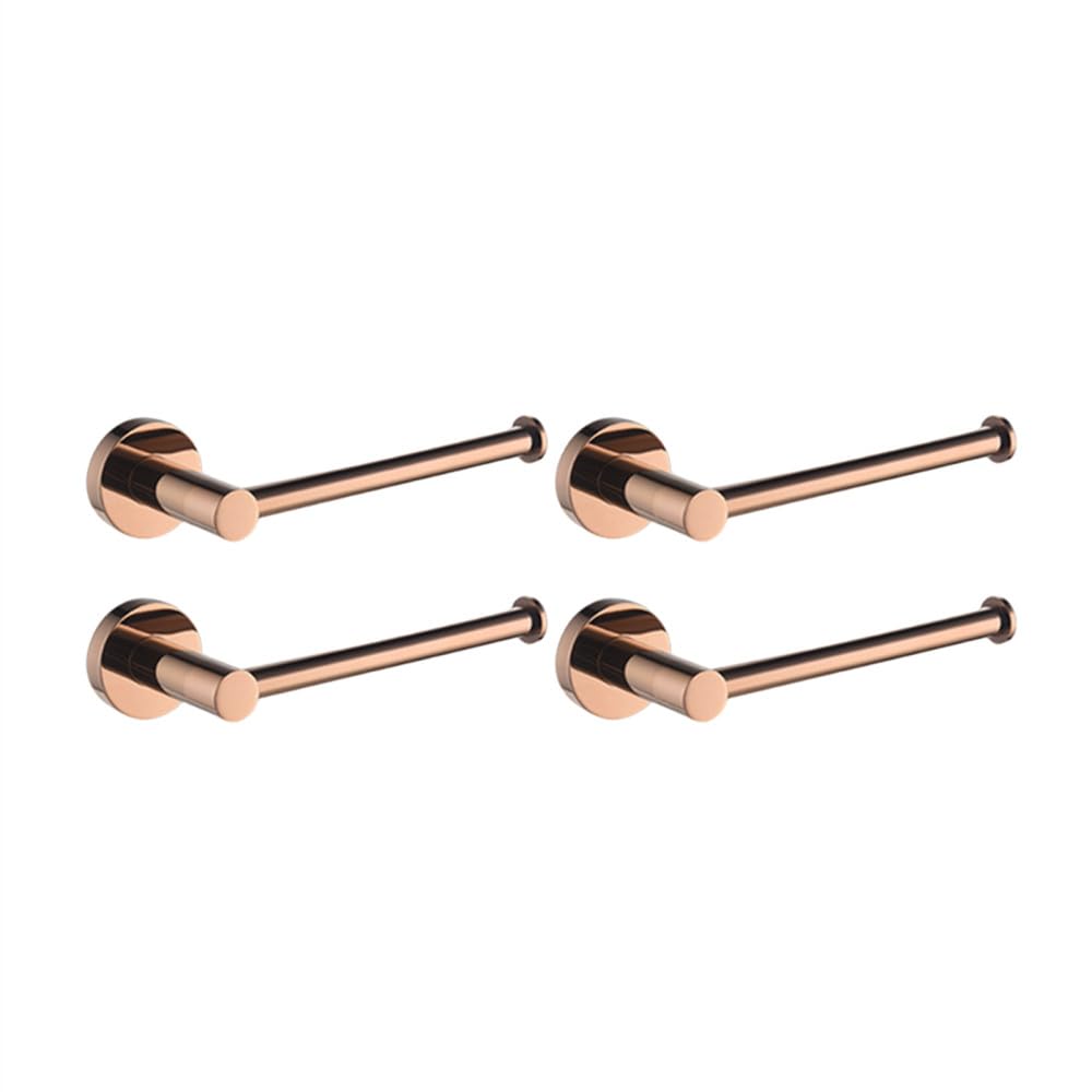 Porte-serviettes double or rose en acier inoxydable pour salle de bain chic