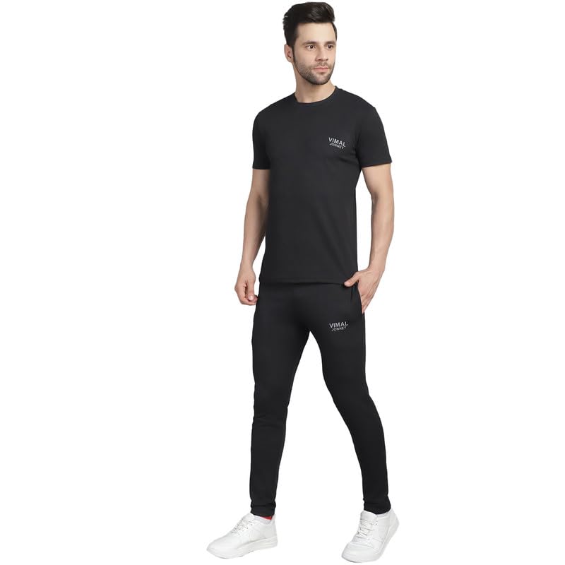 Image of Mack Jonney Solid Polyester Lycra Casual Style Half Sleeves Co-Ord Set Trackuit For Men-P-MACK52989-Box T D10 2