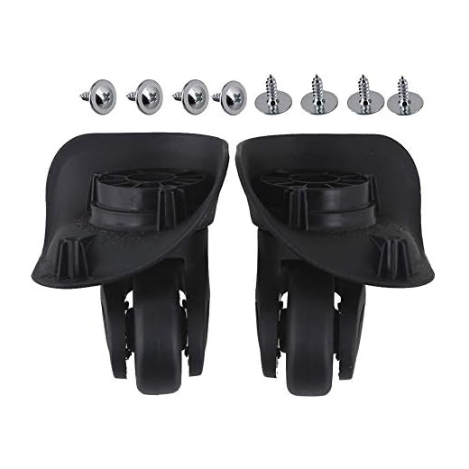 BQLZR 9.1cmx9.7x4.9cm Negro Izquierda y derecha Lightweigt Ruedas de equipaje Accesorios para DIY Paquete de 2