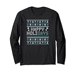 happy holigays lgbtq queer gay pride brutto albero di natale maglia a manica