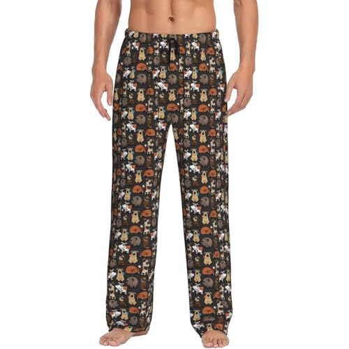Pantalon pyjama homme imprimé corgi respirant et ultra confortable
